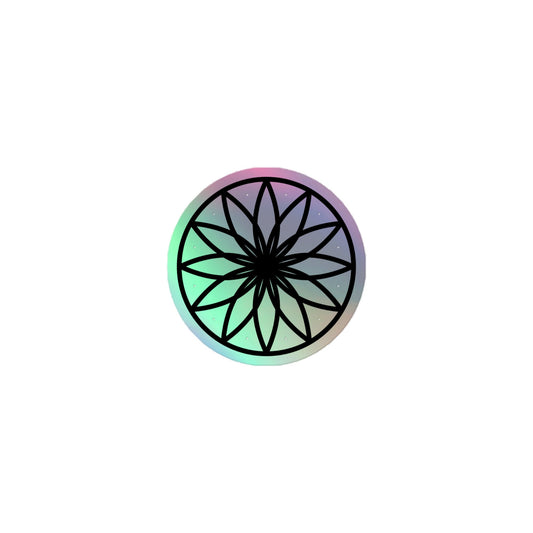 Sunflower Crystal Spiral (Sacred Geometry)Holographic sticker - GARDEN PALACE™